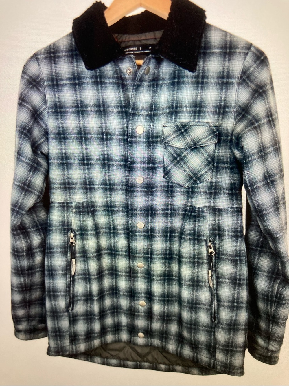 Pendleton Bonfire Womens SZ S Gray Plaid Wool Jacket